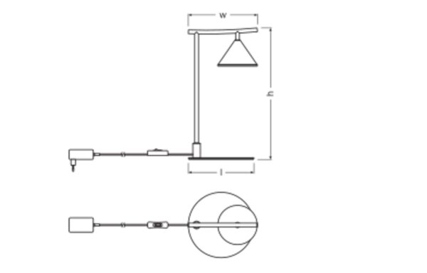 LED Tischleuchte Metall 3000 K 40,5 cm Schwarz OSRAM