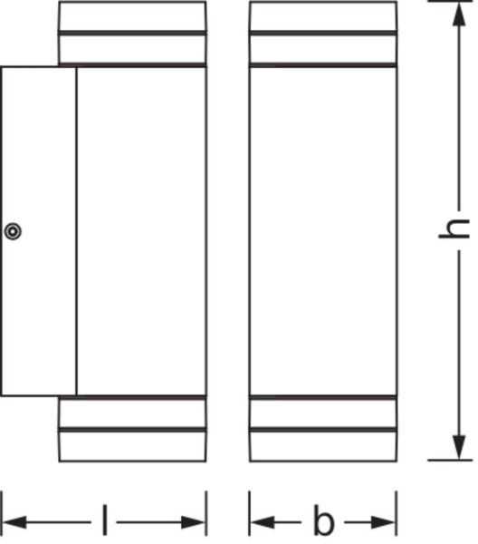 Up Down Wandleuchte Dunkelgrau Alu IP44 GU10 H:23,3 cm