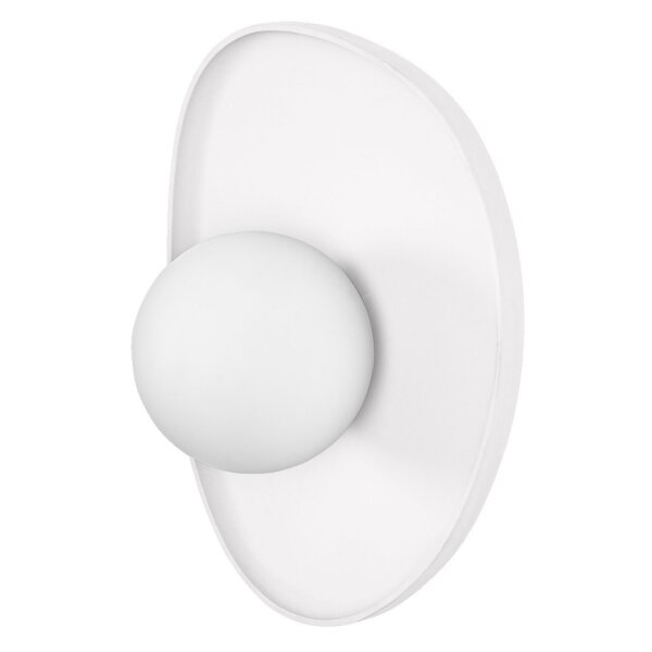Wandlampe Gips Glas Weiß G9 H:26 cm gemütlich OSRAM