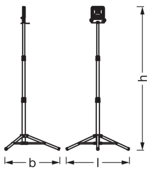 LED Arbeitsleuchte schwenkbar Metall 4000K IP65 170 cm