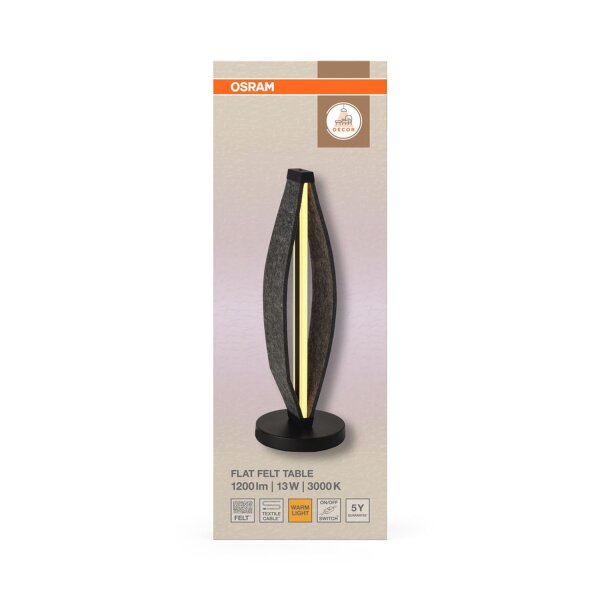LED Tischlampe Filz 3000 K 52,5 cm modern OSRAM