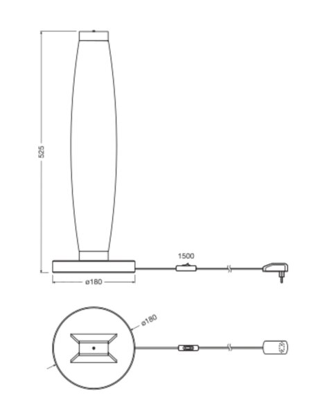 LED Tischlampe Filz 3000 K 52,5 cm modern OSRAM