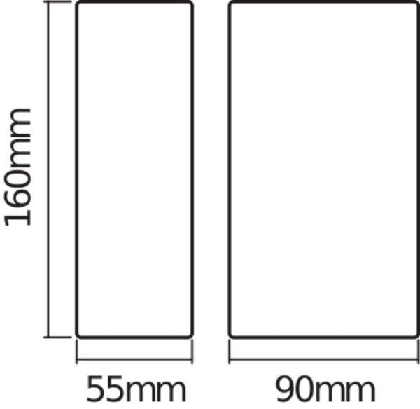 LED Wandleuchte Up Down Alu 3000 K IP54 H:16 cm OSRAM