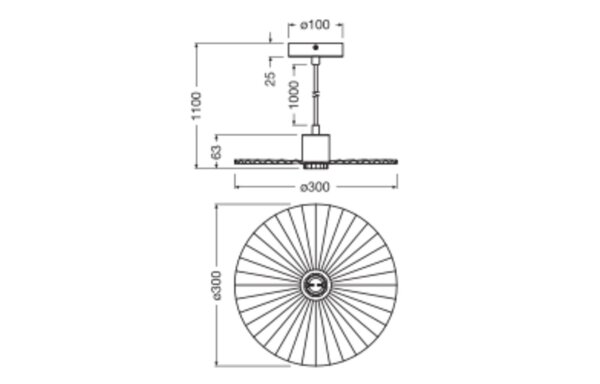 Pendelleuchte E27 Ø29,5 cm modern Design OSRAM