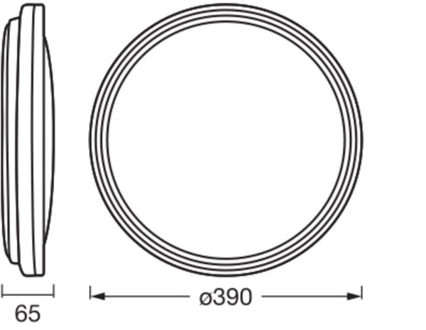 LED Deckenleuchte Silber Metall 3000 K Ø39cm rund OSRAM