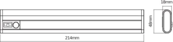 LED Wandlampe Sensor Batterie Weiß Alu 4000 K OSRAM