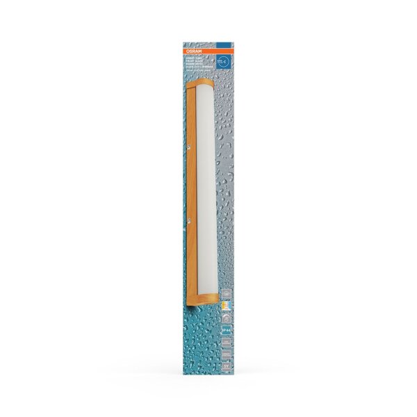 LED Wandleuchte Holz Alu 3000-4000K dimmbar CCT IP44