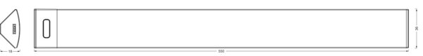 LED Unterbauleuchte dimmbar CCT Weiß 6500K B:55cm OSRAM