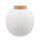 Pendelleuchte Holz Glas E27 Ø31 cm rund blendarm OSRAM
