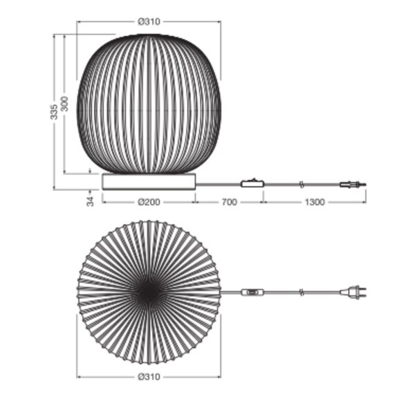 Tischlampe Weiß Marmor Glas E27 33,5 cm gemütlich OSRAM