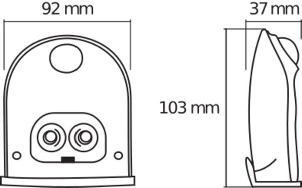 LED Wandleuchte Sensor Silber Metall 4000 K IP54 OSRAM