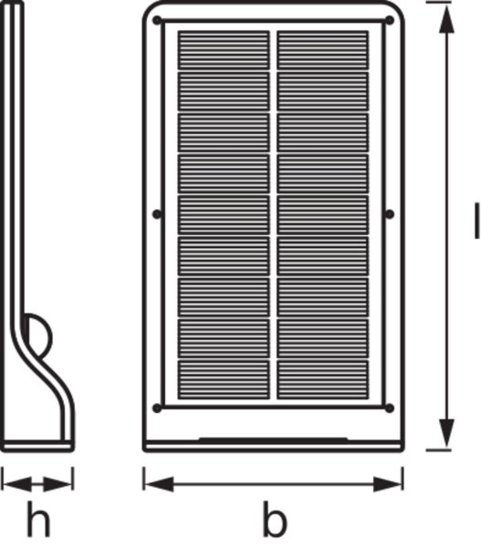 LED Solar Wandleuchte Sensor Silber 4000 K IP44 OSRAM