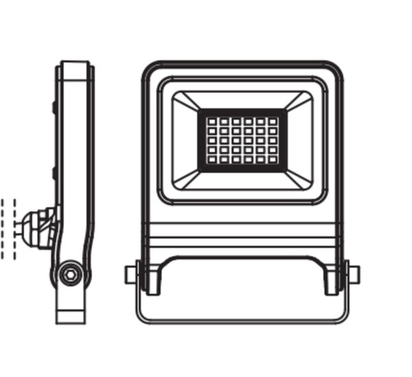 LED Außenstrahler 3000 K Dunkelgrau Alu IP65 OSRAM