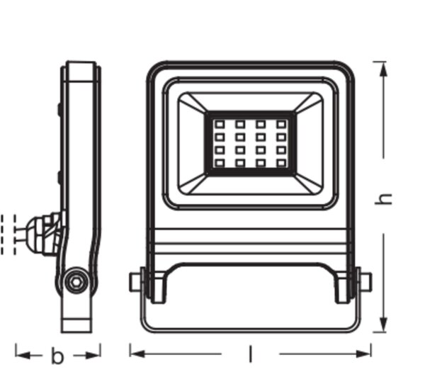 LED Außenstrahler Dunkelgrau Glas 4000K IP65 OSRAM