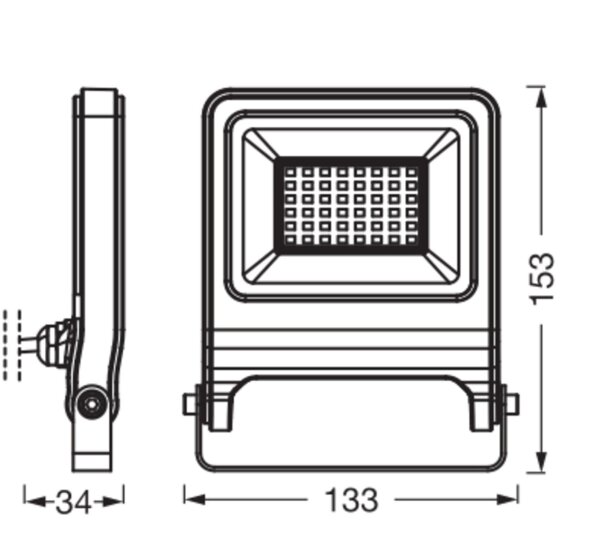 LED Außenstrahler 4000K Dunkelgrau Glas IP65 OSRAM