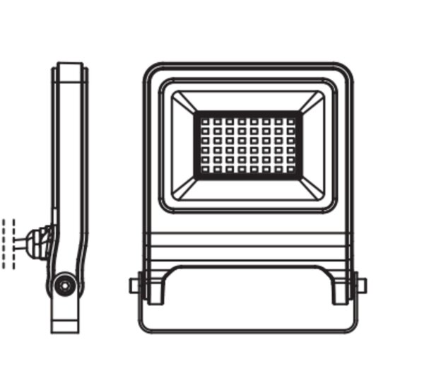 LED Außenstrahler Dunkelgrau Glas Alu 4000K IP65 OSRAM
