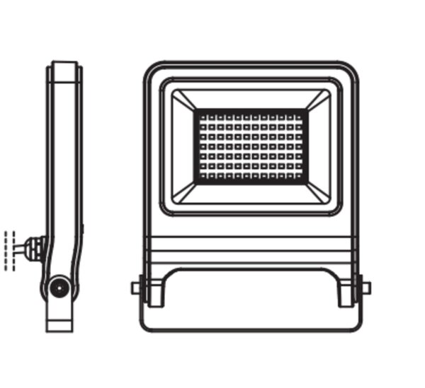 LED Außenstrahler Alu Glas 4000K IP65 B:17,2cm OSRAM