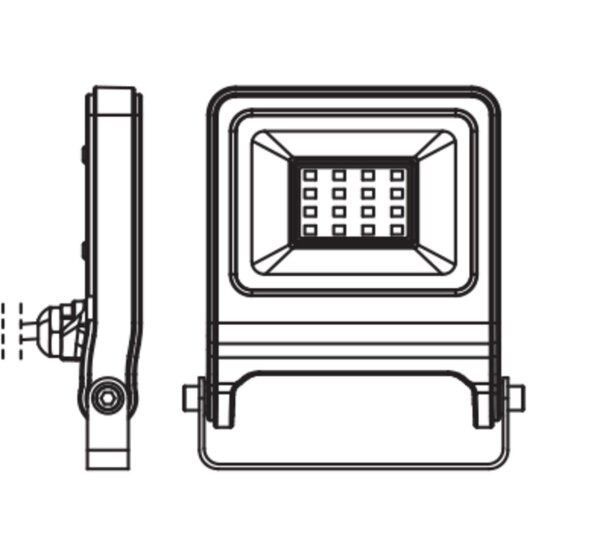 LED Außenstrahler Weiß Alu Glas 3000 K IP65 B:10,8 cm
