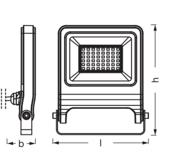 LED Außenstrahler Weiß Alu Glas 3000K IP65 B:13cm OSRAM