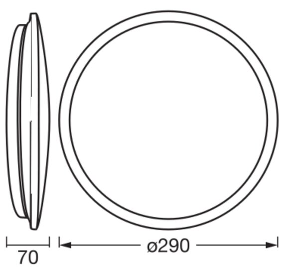 LED Deckenleuchte Sensor Weiß Metall 3000K B:29cm OSRAM