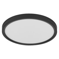 LED Deckenleuchte Schwarz Metall 3000K B:40cm OSRAM