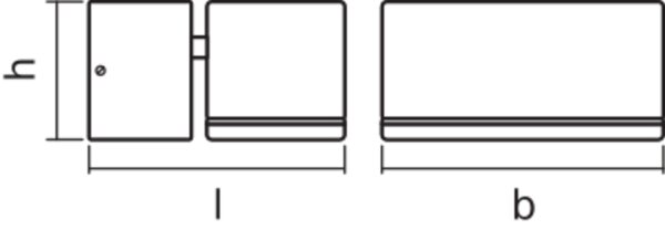 LED Wandstrahler Dunkelgrau verstellbar 3000 K OSRAM