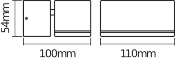 LED Wandstrahler Dunkelgrau verstellbar 3000 K OSRAM
