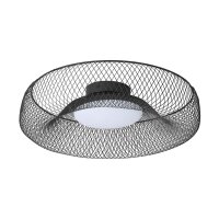 LED Deckenleuchte Schwarz Metall 3000 K Ø30 cm OSRAM