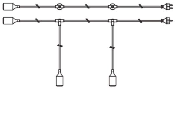 Pendelleuchte Grau Silikon IP44 E27 L:700 cm OSRAM