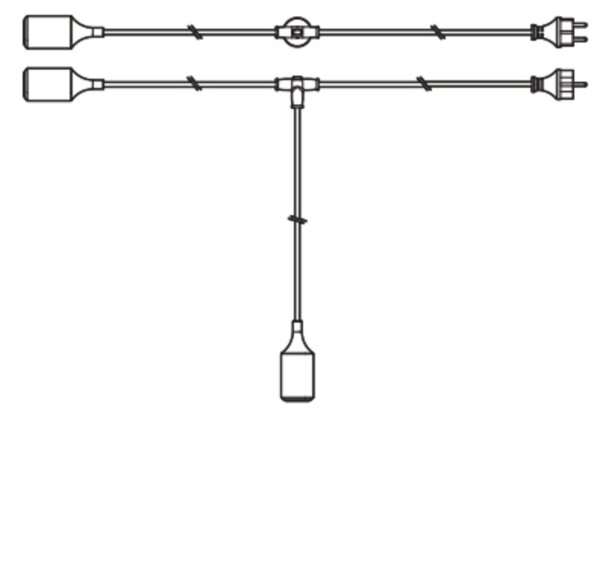 Pendelleuchte Grau Silikon IP44 E27 L:600 cm OSRAM