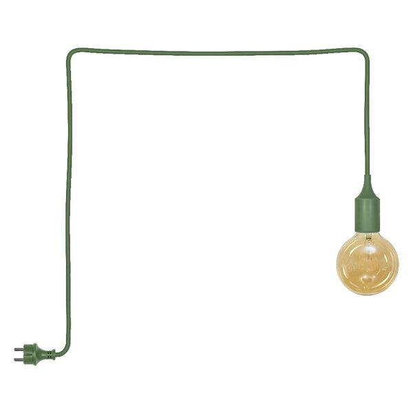 Pendelleuchte Grün Silikon IP44 E27 L:500 cm OSRAM