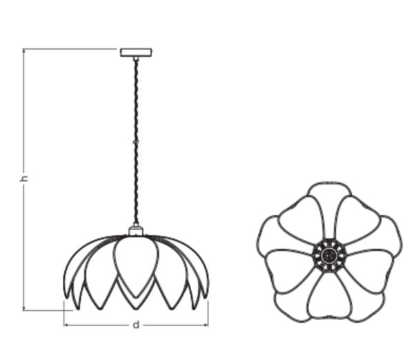 Pendelleuchte Schwarz Rattan E27 Ø48 cm OSRAM
