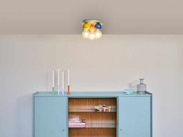 Deckenleuchte Blau Rosa Gelb B:25cm E27 3-flammig OSRAM