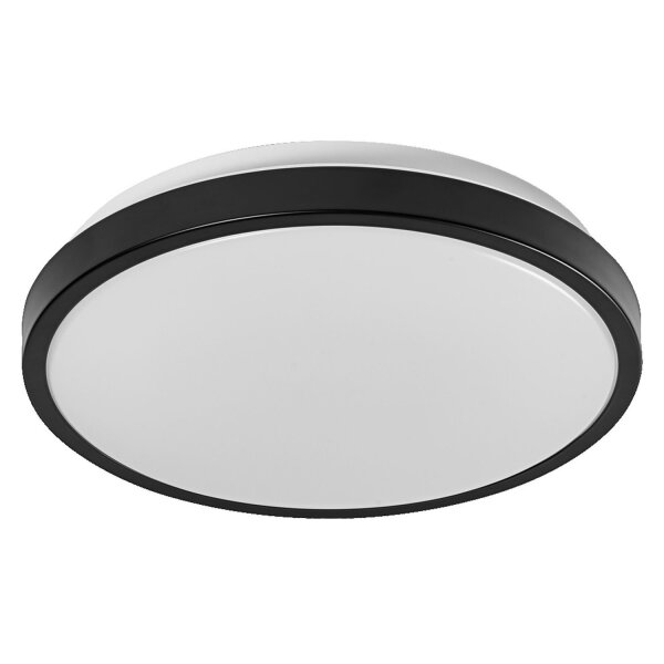 LED Deckenleuchte Schwarz Metall 3000K Ø28cm rund OSRAM