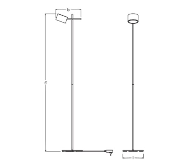 LED Stehleuchte Schwarz dimmbar flexibel 3000 K OSRAM