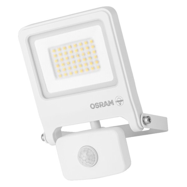 LED Außenstrahler Sensor Weiß Alu Glas 3000K IP44 OSRAM