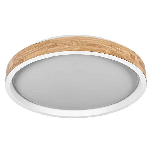 LED Deckenleuchte Click-DIM Weiß Holz 3000K Ø51cm OSRAM