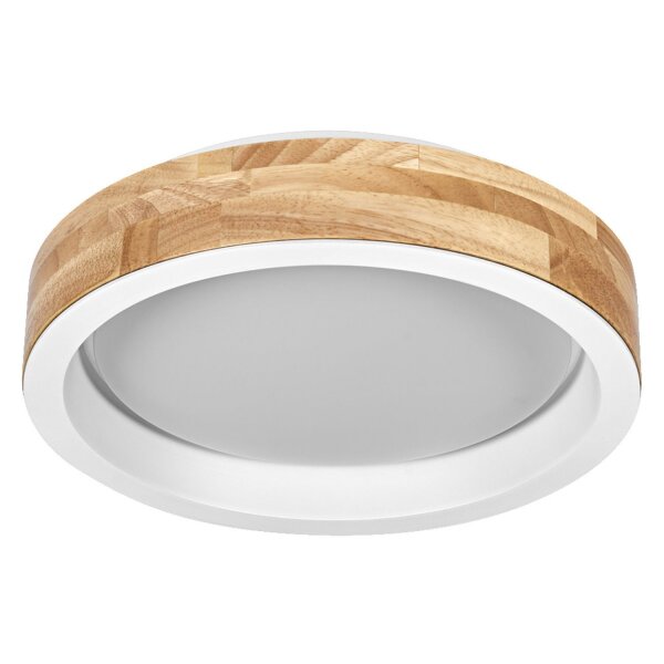 LED Deckenleuchte Click-DIM Weiß Holz 3000K Ø31cm OSRAM