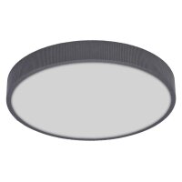LED Deckenleuchte Grau Stoff Click-DIM 3000K Ø49 cm
