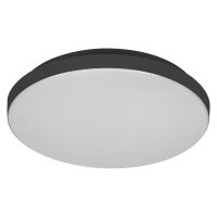 Runde LED Deckenleuchte Schwarz Metall 3000K IP44 OSRAM