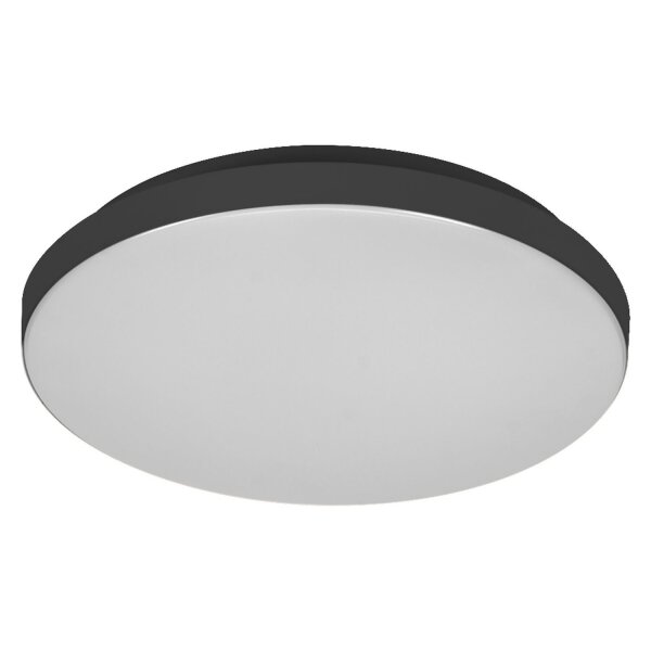 LED Deckenleuchte Schwarz 3000K IP44 B:28,5cm OSRAM
