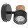 Wandspot Schwarz Kork Braun GU10 B:9 cm OSRAM