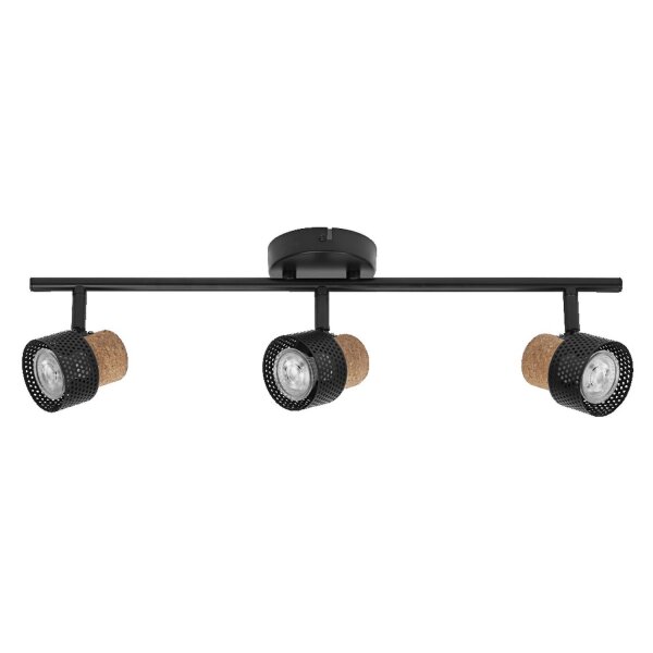 Deckenspot Schwarz Kork Braun GU10 L:57,7 cm OSRAM