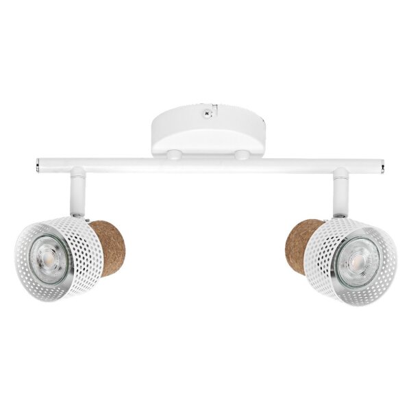 Deckenleuchte Weiß Kork Braun GU10 L:33,8 cm OSRAM
