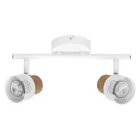 Deckenleuchte Weiß Kork Braun GU10 L:33,8 cm OSRAM