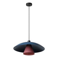 Runde Hängelampe Blau Rosa Schwarz E27 Ø50 cm...