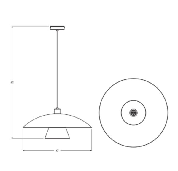 Runde Pendelleuchte Grün Gelb Schwarz E27 Ø50 cm OSRAM