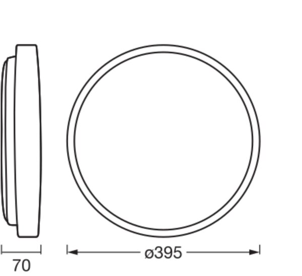 LED Deckenlampe Click-DIM Holz 3000K Ø39,5cm rund OSRAM