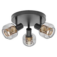 Deckenleuchte flexibel Schwarz Stahl E14 Ø36,5 cm...