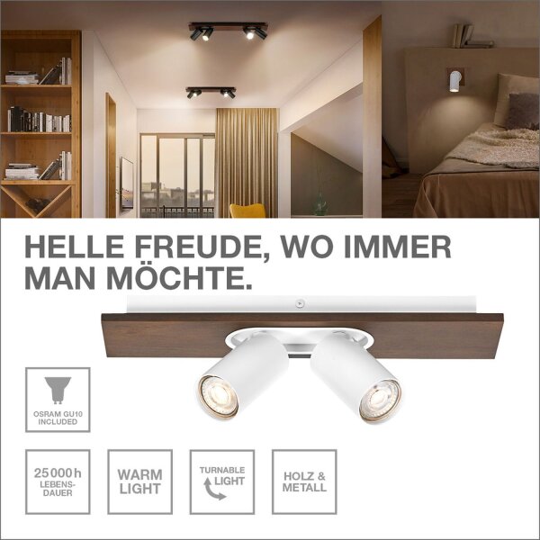 Deckenleuchte flexibel Weiß Stahl GU10 52 cm OSRAM